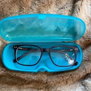 Brown prescription glasses. -1.25 for both eyes.